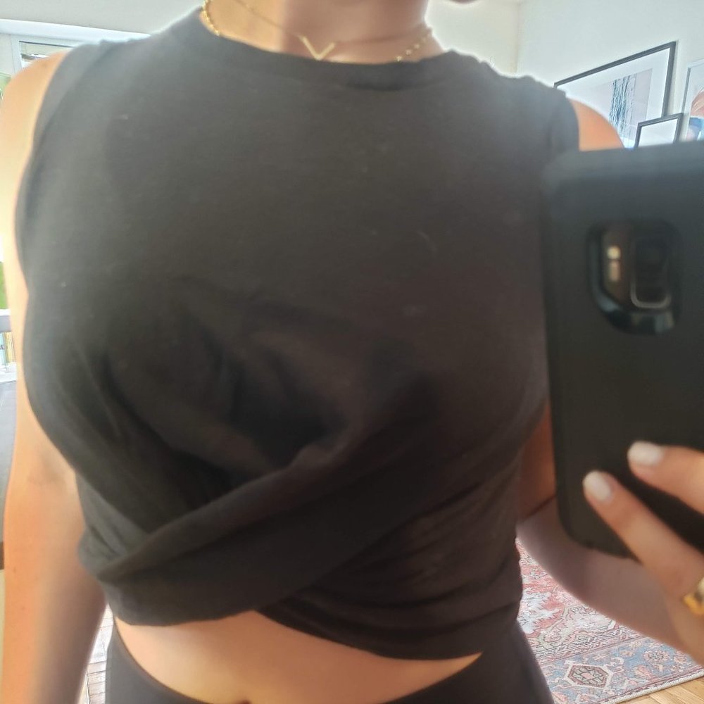 Wrap Crop Athletic Tank with [solidcore] logo